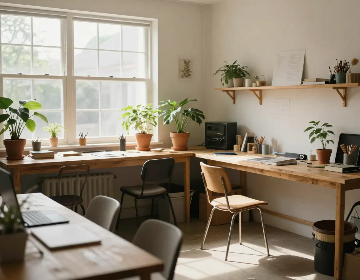 Workshop Room With Comfortable Seating And Natural Light
